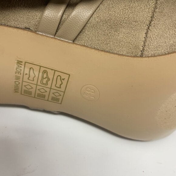 Journee‎ Collection Samara Bootie Women's 8.5 Tan Strappy Peep Toe 8088 - Picture 10 of 11